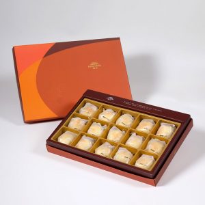 【Orange Gold】White Bean And Mung Bean Mixed Mooncake 15 pcs Gift Box