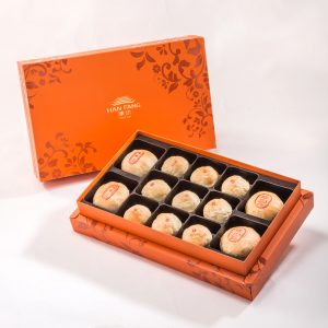 【Orange Gold】13 pcs Gift Box★Pork Mung Bean Traditional Mooncake*2+Mung Bean Traditional Mooncake*2+Mini Pork Mung Bean Mooncake*9