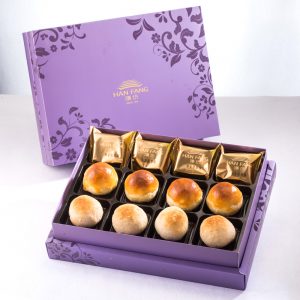 【Royal Purple】12 pcs Gift Box★Pineapple Cake*4 + Salty Yolk Mung Bean Mooncake*4 + White Bean And Mung Bean Mixed Mooncake*4
