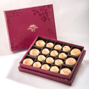 【Ruby Red】18 pcs Gift Box★Pork Mung Bean Traditional Mooncake*3+Mung Bean Traditional Mooncake*3+Mini Mung Bean Mooncake*12